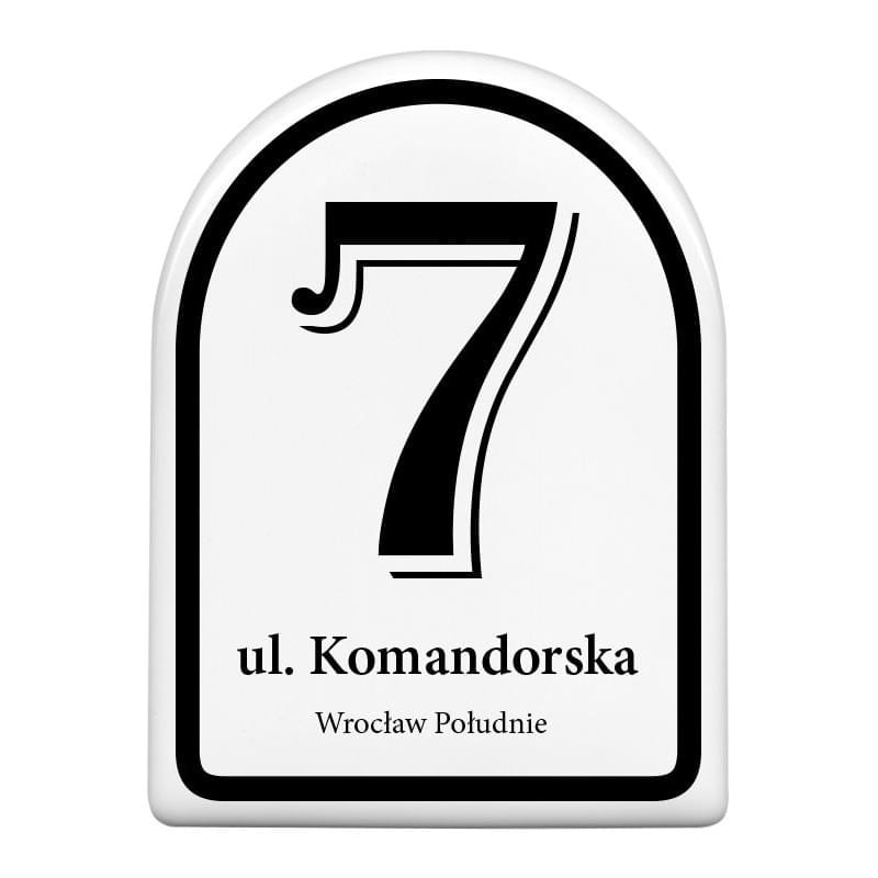 tabliczka adresowa na dom kopułka